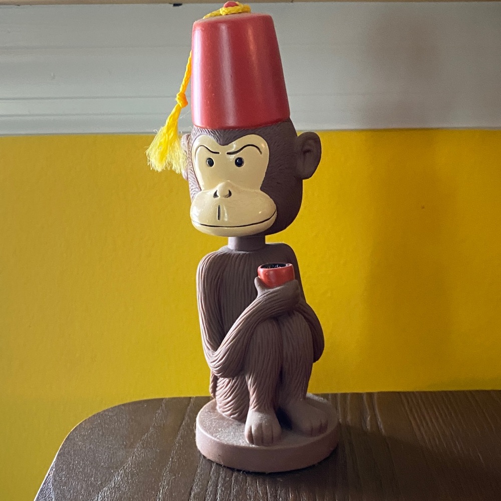 MONKEY with FEZ Bobble Head Nodder